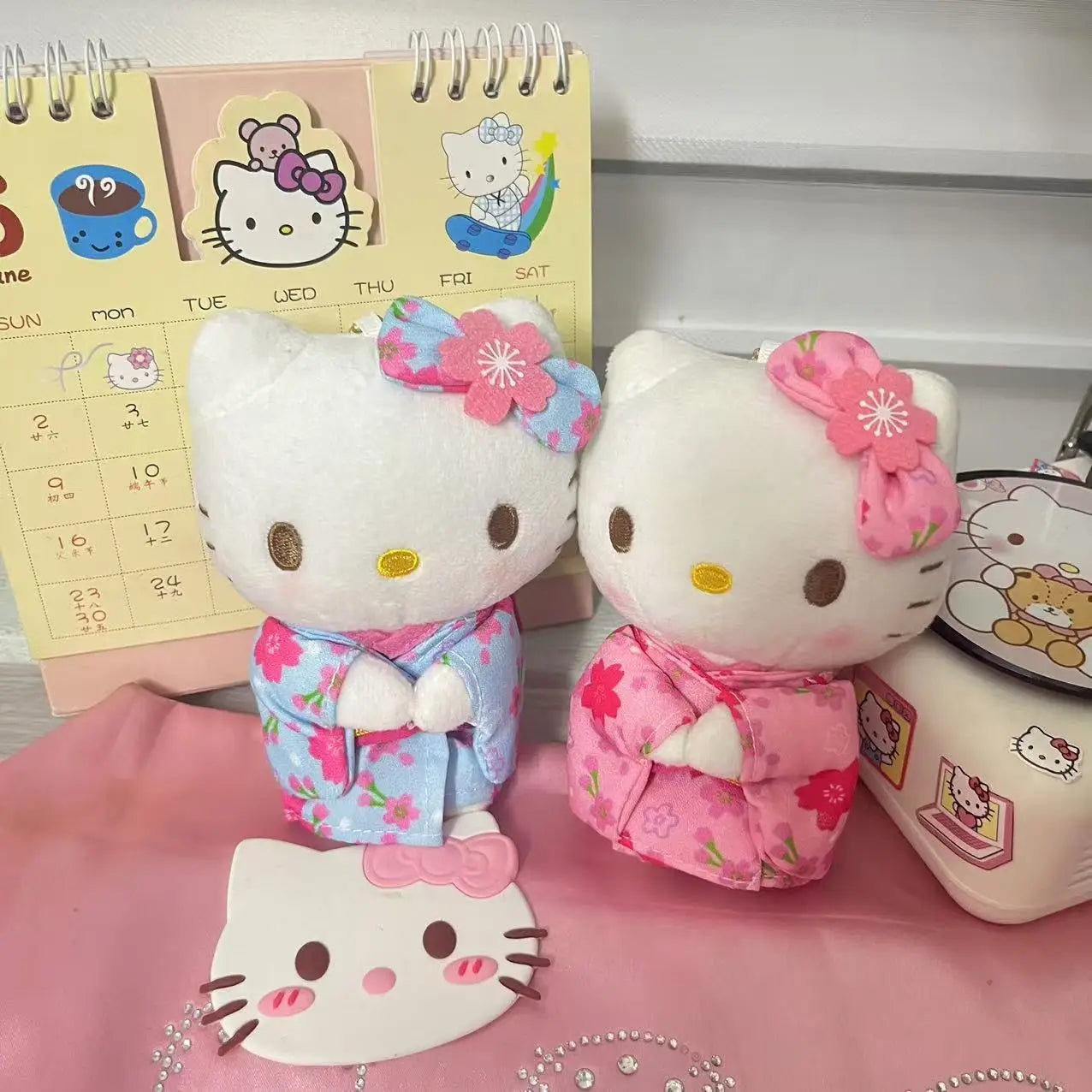 New Sanrio Kimono Hello Kitty Stuffed Doll Keychain - Image 2