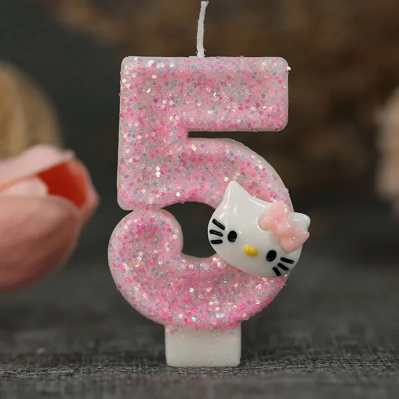 Kawaii Hello Kitty Number Birthday Candle - Image 13
