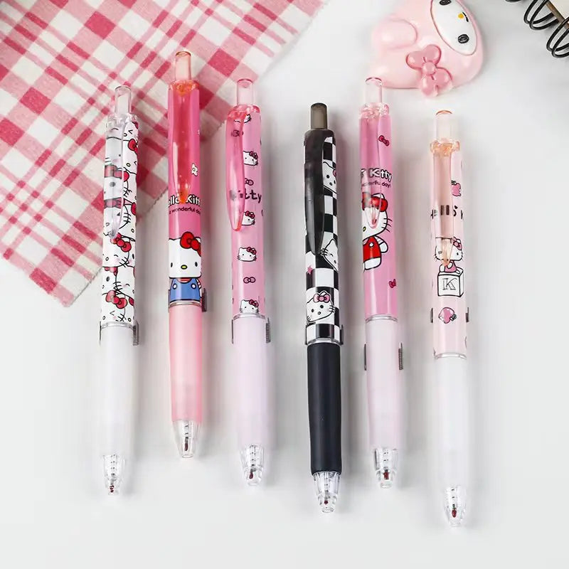 6pcs Sanrio Hello Kitty & Kuromi Gel Pen Set - Image 6