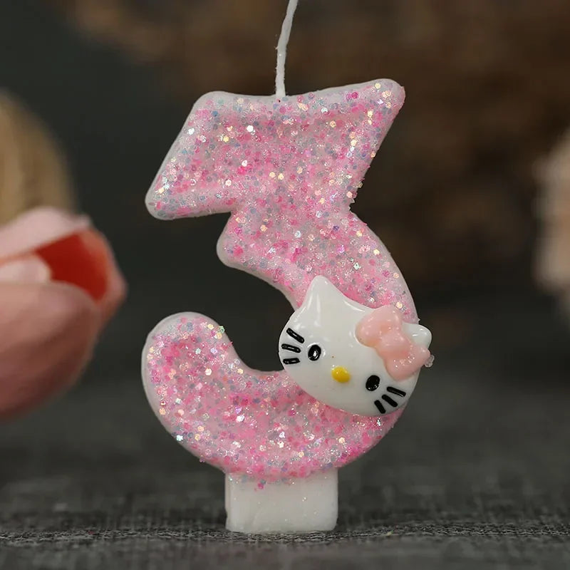Kawaii Hello Kitty Number Birthday Candle - Image 10