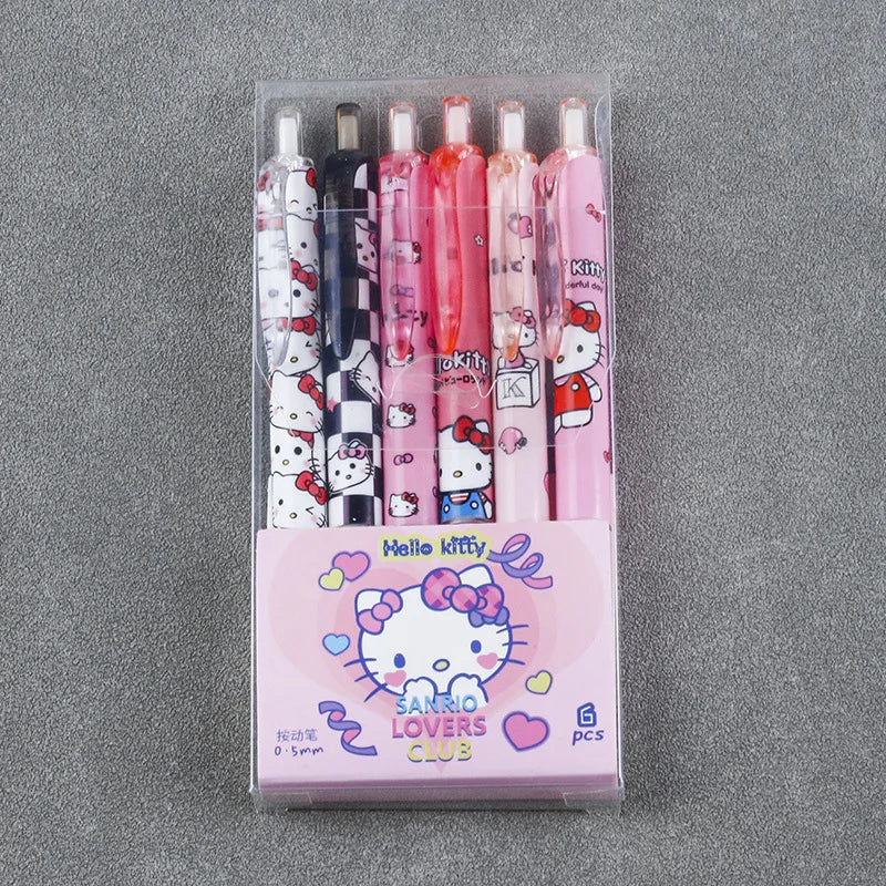 6pcs Sanrio Hello Kitty & Kuromi Gel Pen Set - Image 8