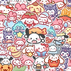 100pcs Cute Sanrio Cartoon Stickers