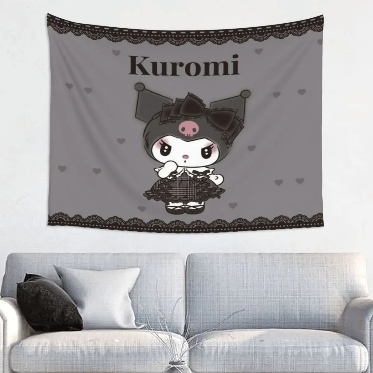Custom Melody Kuromi Cartoon Anime Hippie Tapestry - Image 16