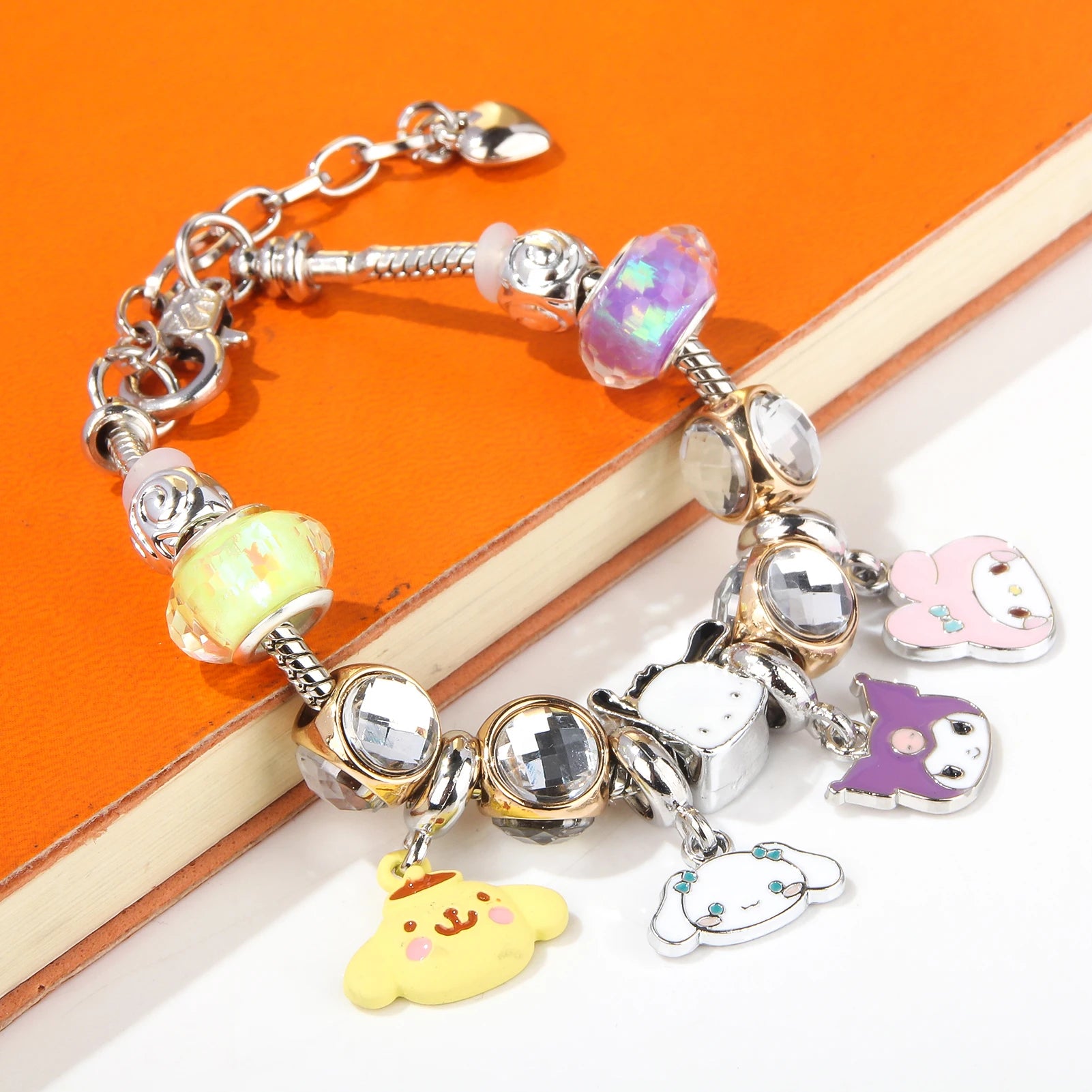 Cute Sanrio Hello Kitty Pink Enamel Bracelet - Image 4