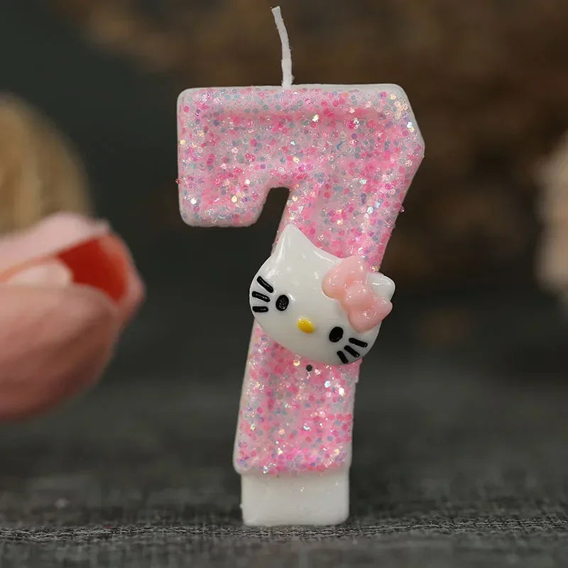 Kawaii Hello Kitty Number Birthday Candles - Image 16