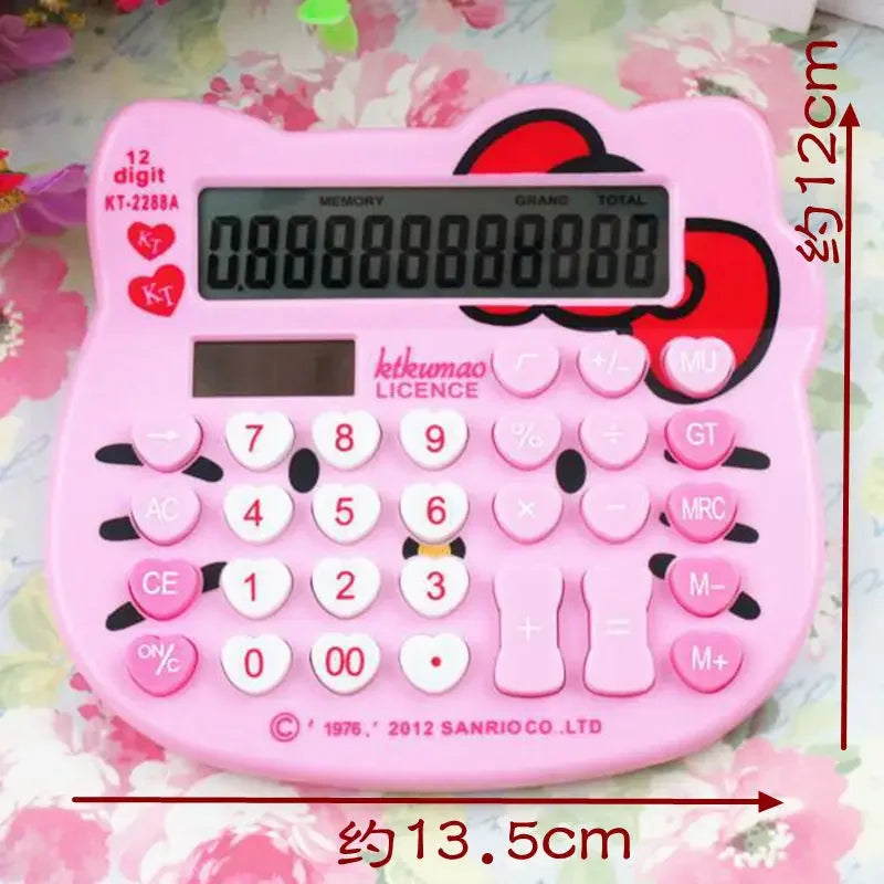 Sanrio New Hello Kitty Cute Cartoon Solar Calculator - Image 8