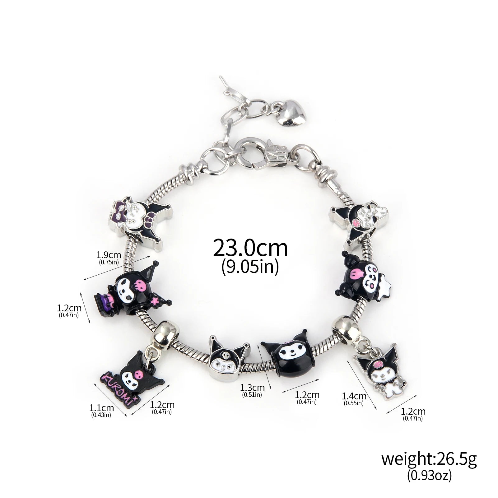Cute Girl Sanrio Pink Hello Kitty Enamel Bracelet - Image 9