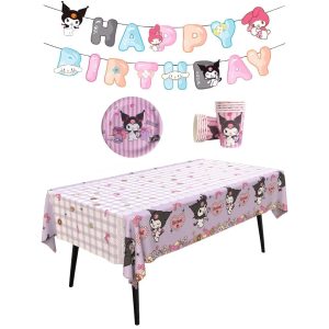 Sanrio Kuromi Birthday Party Tablecloth