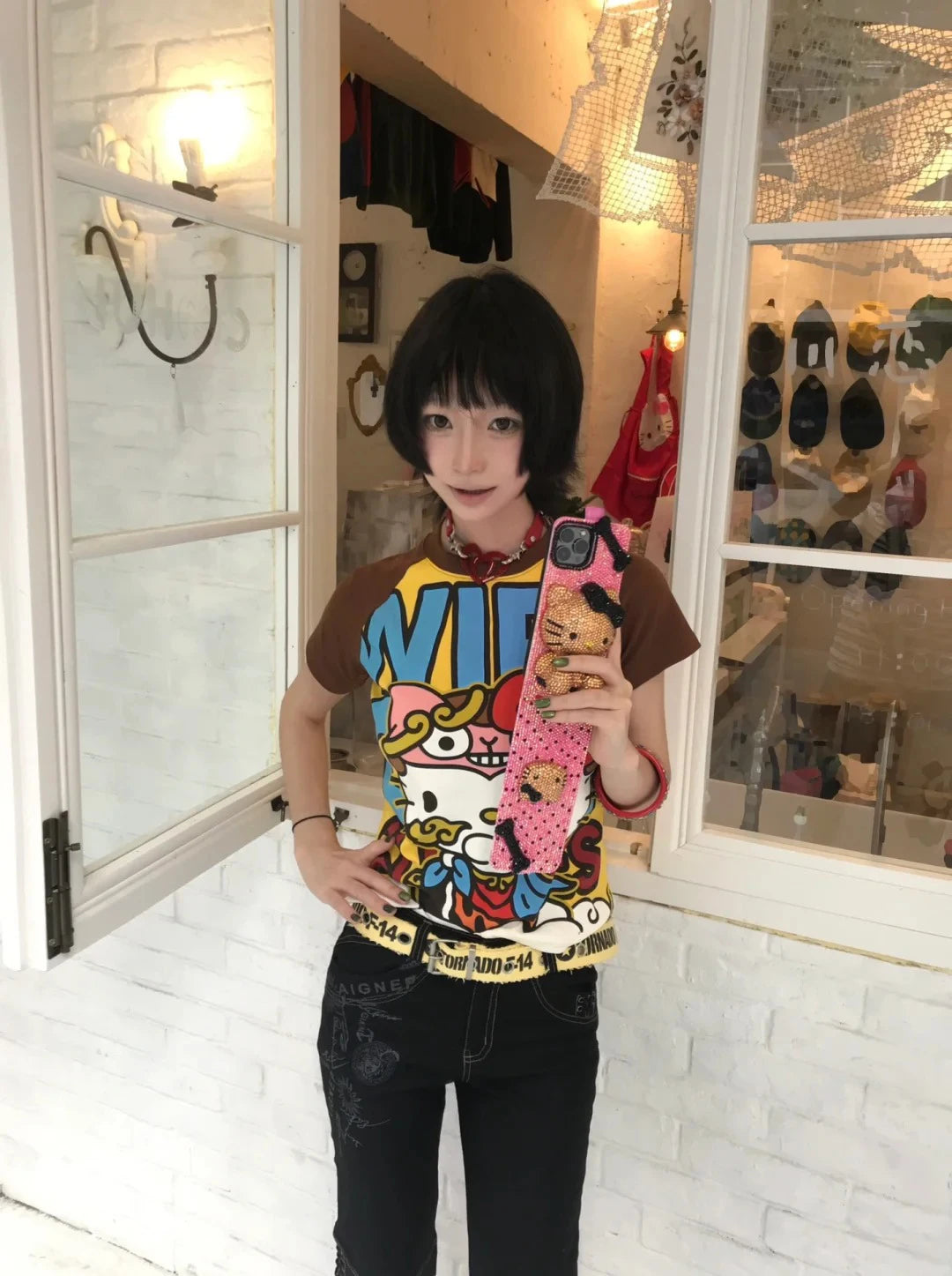 Sanrio Hello Kitty Y2K Fashion Short Tops - Image 5