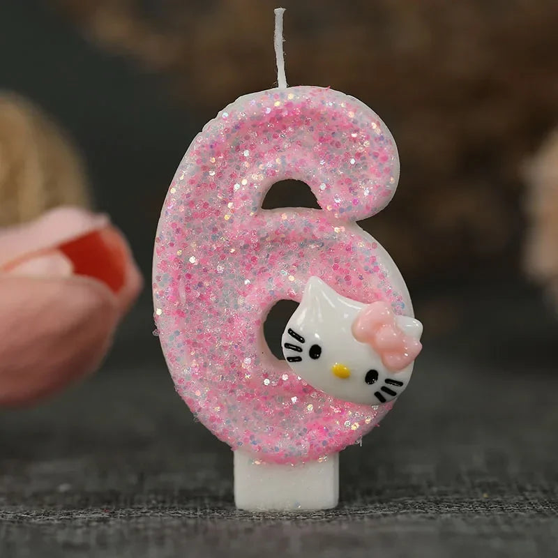 Kawaii Hello Kitty Number Birthday Candles - Image 13