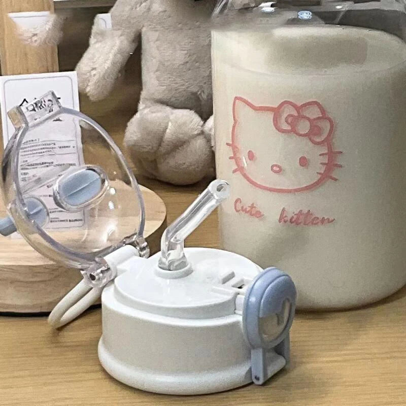 600ML Kawaii Sanrio Transparent Straw Cup - Image 3