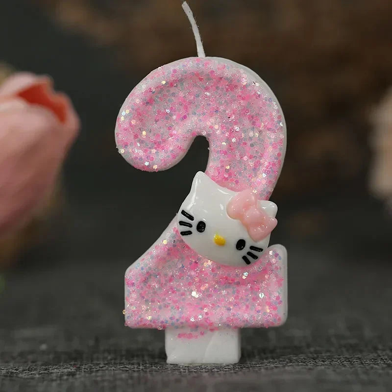 Kawaii Hello Kitty Number Birthday Candle - Image 15
