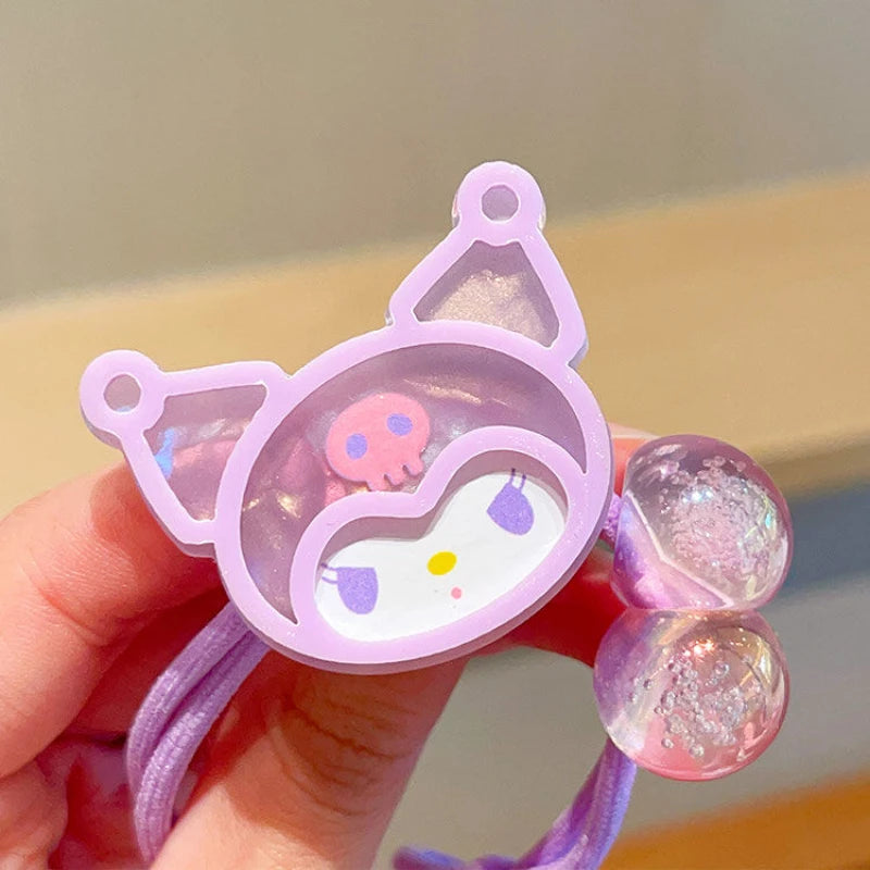 anrio Children’s Kuromi & My Melody Rubber Hair Bands - Image 2